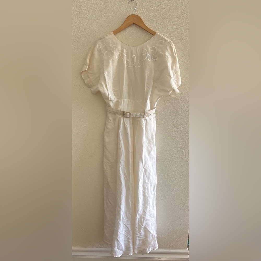 Vintage Carol Anderson Embroidered Belted Dress